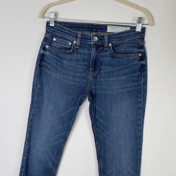 Rag and Bone Cate Mid Rise Skinny Jeans Women’s Size 26 Frayed - Picture 2 of 9